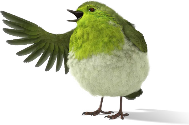Infogroen vogel