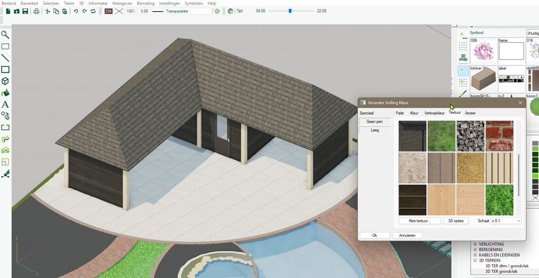 Symboolbibliotheken en texturen 